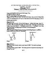 Đề thi chọn học sinh giỏi cấp trường Vật lí lớp 6 - Năm học 2015-2016